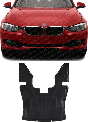 Front Engine Splash Shield Under Cover Plastic Direct Replacement Compatible with 2013-2019 BMW 3-Series / 2014-2020 4-Series BM1228173 51757241818