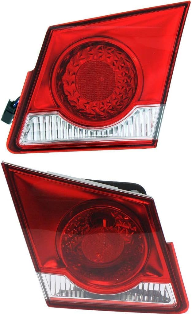 Set Of 2 Tail Light Inner Assembly Left Driver & Right Passenger Side Direct Replacement Compatible With 2011-2015 Chevrolet Cruze / 2016 Limited GM2803102 GM2802102 95389372