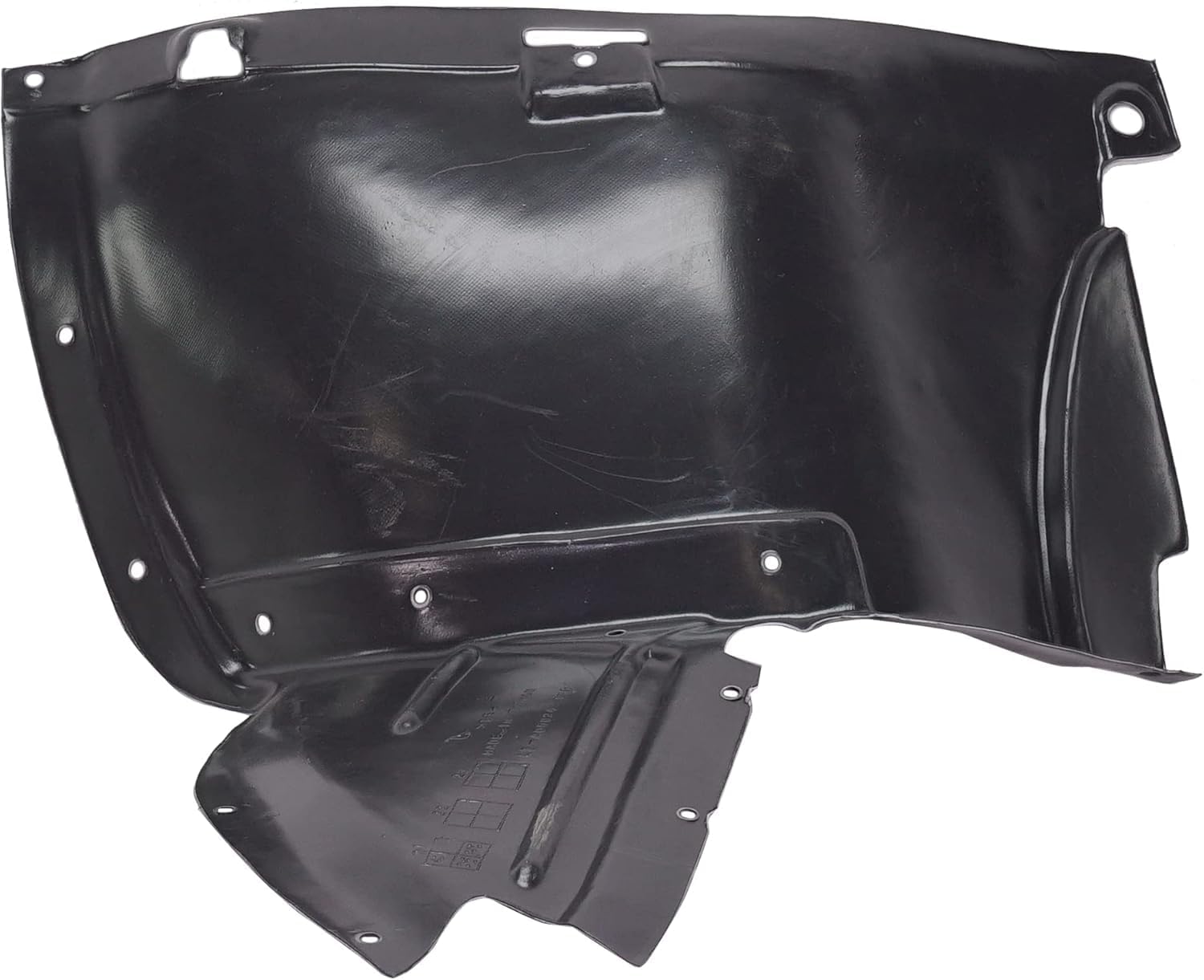 Front Section Fender Liner Right Passenger Side Direct Replacement Compatible With 2006-2011 Audi A3 AU1251101 8P0821192B