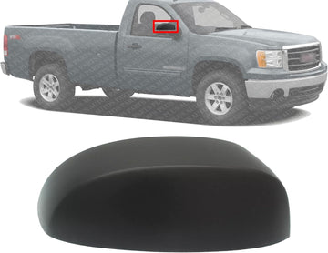 Front Mirror Cover Textured Right Passenger Side Direct Replacement Compatible With 2007-2013 Chevrolet Silverado & GMC Sierra 1500/2007-2014 2500HD 3500HD GM1327100 25788155