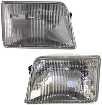 Set Of 2 Front Head Light Assembly Left Driver & Right Passenger Side Direct Replacement Compatible With 1993-1997 Ford Ranger FO2503115 FO2502119 F37Z13008A F37Z13008B