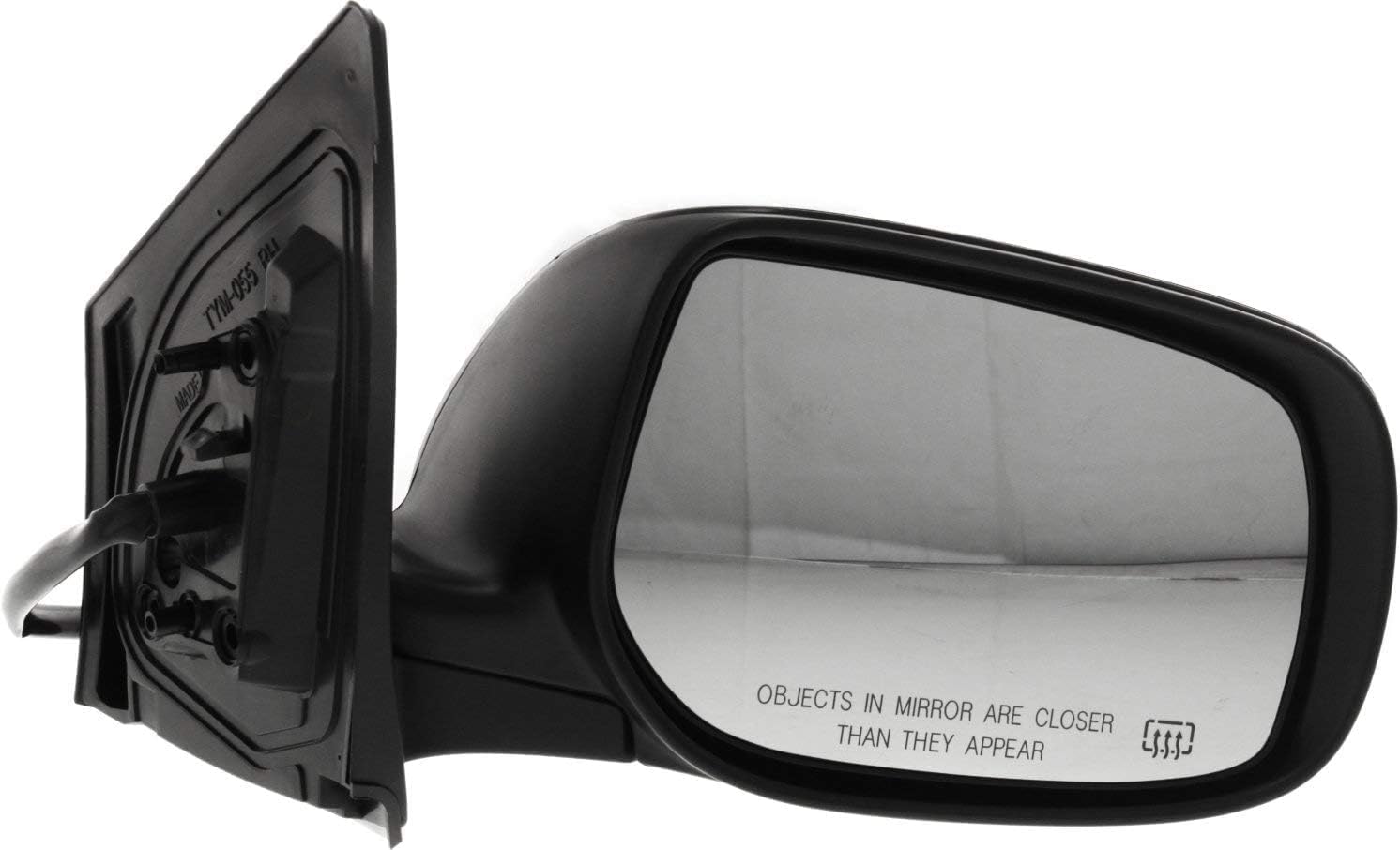 Front Power Mirror Manual Folding Heated Primed Right Passenger Side Direct Replacement Compatible With 2009-2013 Toyota Corolla TO1321247 8790802B01