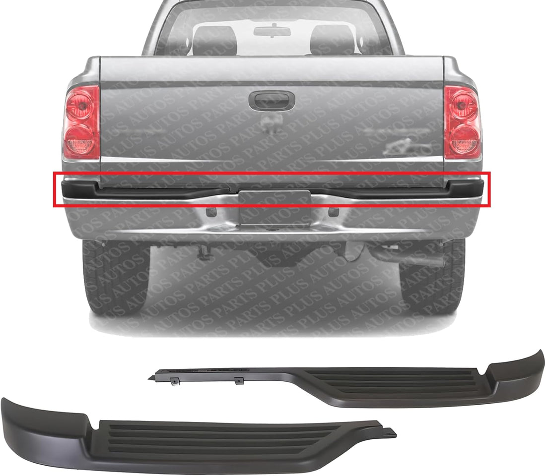 Set Of 2 Rear Bumper Step Pad Plastic Right Passenger & Left Driver Side Direct Replacement Compatible With 2005-2011 Dodge Dakota CH1191106 CH1191107 55077942AA 55077943AA
