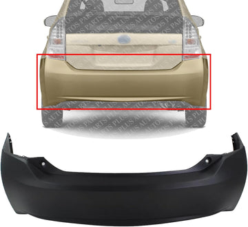 AUTOS PARTS PLUS Rear Bumper Cover Primed Direct Replacement Compatible With 2010-2015 Toyota Prius / 2012-2015 Plug-In TO1100280 5215947916