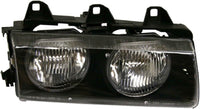 Front Headlights Assembly + Corner Lamps Lens and Housing Right Passenger & Left Driver Side Direct Replacement Compatible With BMW 3-Series 1992-1999 BM2503101 BM2502101 BM2520107