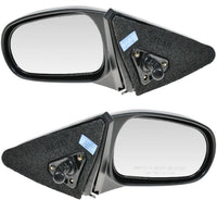 Set Of 2 Front Power Mirror Manual Adjust Non-Folding And Heated Textured Right Passenger & Left Driver Side Direct Replacement Compatible With 1996-2000 Honda Civic HO1320122