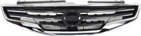 Front Grille Chrome Shell & Primed Insert Direct Replacement Compatible With 2010-2012 Nissan Altima NI1200236 62070ZX00A