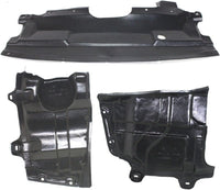 Set of 3 Center Front Engine Splash Shields Left Driver & Right Passenger Side Direct Replacement Compatible with 2002-2006 Nissan Altima / 2004-2008 Maxima NI1228117 NI1228118