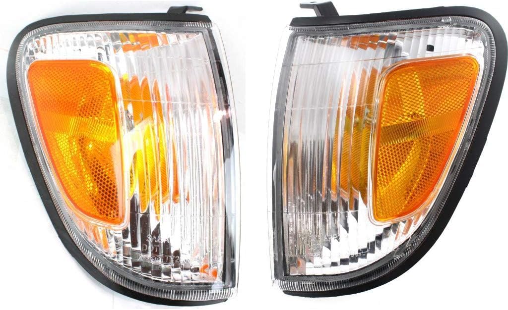 Set Of 2 Front Corner Light Assembly Left Driver & Right Passenger Side Direct Replacement Compatible With 1998-2000 Toyota Tacoma TO2521154 TO2520154 8161004060 8162004060