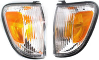 Set Of 2 Front Corner Light Assembly Left Driver & Right Passenger Side Direct Replacement Compatible With 1998-2000 Toyota Tacoma TO2521154 TO2520154 8161004060 8162004060