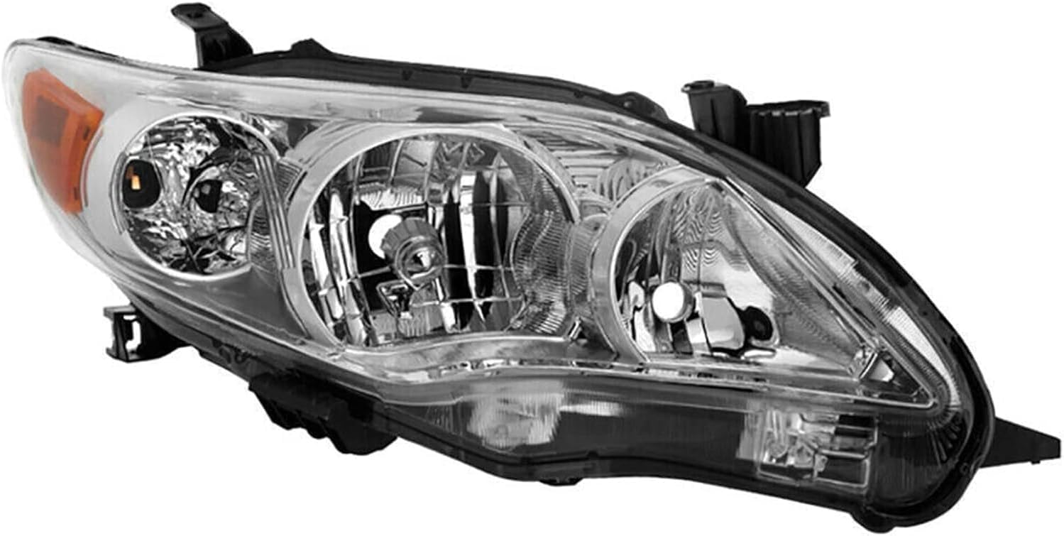 Set OF 2 Front Head Light Left Driver & Right Passenger Side Direct Replacement Compatible With 2011-2013 Toyota Corolla TO2502203 TO2503203 TO2502204 TO2503204 8111002B50 8115002B50