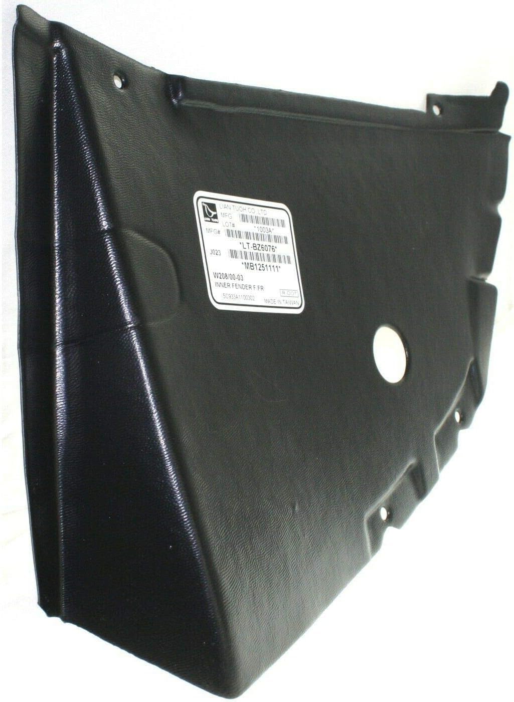 Front Section Fender Liner Left Driver Side Direct Replacement Compatible With 2000-2003 Mercedes Benz CLK-Class MB1250111 2086985730