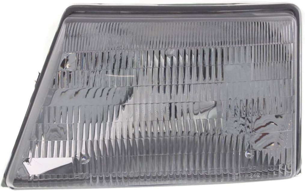 Front Header Panel Thermoplastic And Fiberglass + Headlight Assembly Right Passenger & Left Driver Side Direct Replacement Compatible With 1998-2000 Ford Ranger FO1220215 FO2502151