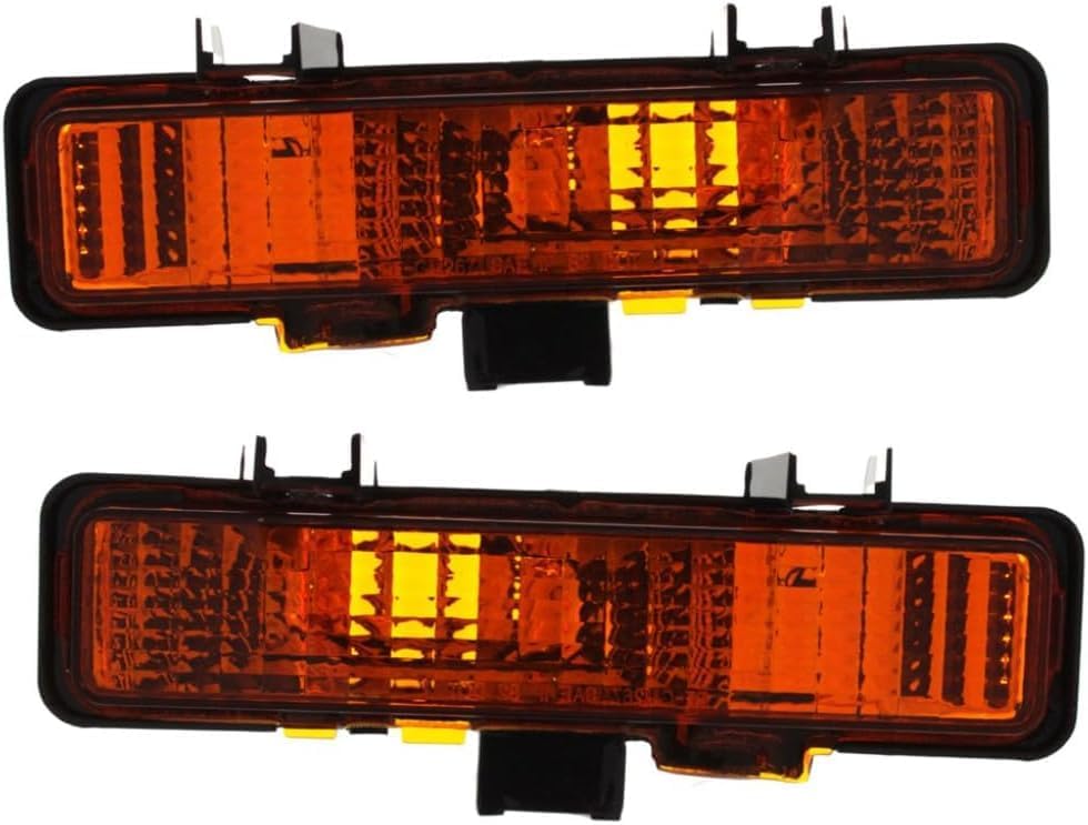 Set Of 2 Front Turn Signal Light Right & Left Side Direct Replacement Compatible With 1982-1991 GMC S15 / 1982-1993 Chevrolet S10 / 1983-1994 S-10 Blazer Pickup GM2520109 GM2521109