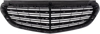 Front Grille Chrome Shell And Insert Plastic Direct Replacement Compatible With 2014-2016 Mercedes Benz E350 MB1200165 2128801483