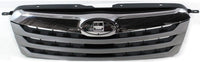 Front Bumper Upper Grille Silver Shell With Textured Insert Direct Replacement Compatible With 2010-2012 Subaru Outback SU1200143 91121AJ04B