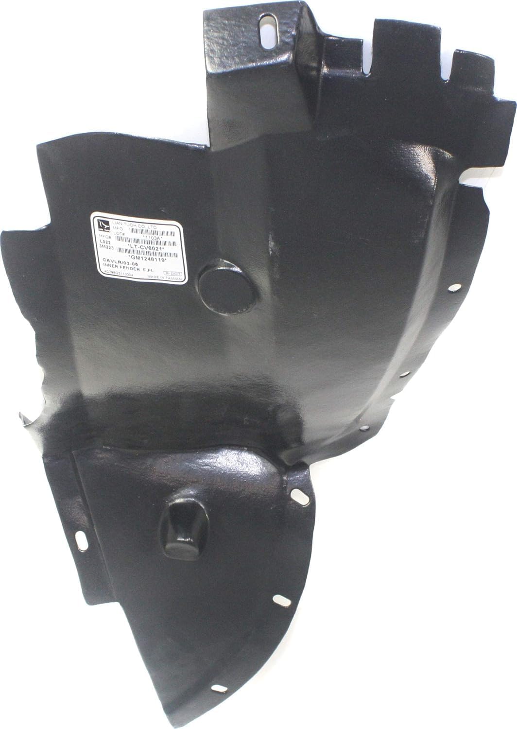 Front Section Fender Liner Left Driver Side Direct Replacement Compatible With 2003-2005 Chevrolet Cavalier GM1248119 22708175