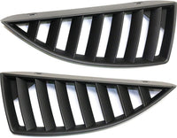 Set Of 2 Front Grille Primed Plastic Left Driver & Right Passenger Side Direct Replacement Compatible With 2004-2005 Mitsubishi Lancer MI1200246 MI1200245 MN161014 MN161013