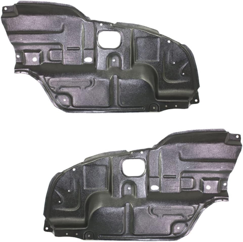 Set of 2 Front Engine Splash Shield Under Cover Plastic Left Driver & Right Passenger Side Direct Replacement Compatible with 2002-2006 Toyota Camry TO1228106 TO1228107
