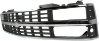 Front Grille Chrome Shell & Black Insert With Quad or Composite Headlights Direct Replacement Compatible With 1988-1993 Chevrolet C/K Series GM1200142 15615110