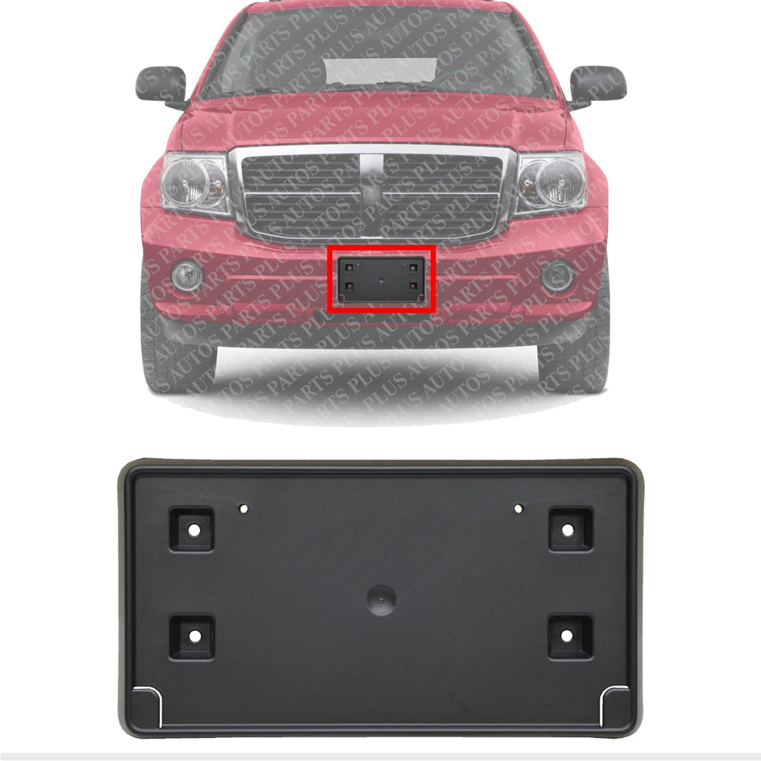 Front License Plate Bracket Textured Direct Replacement Compatible with 2014-2020 Dodge Durango CH1068135 5113718AC