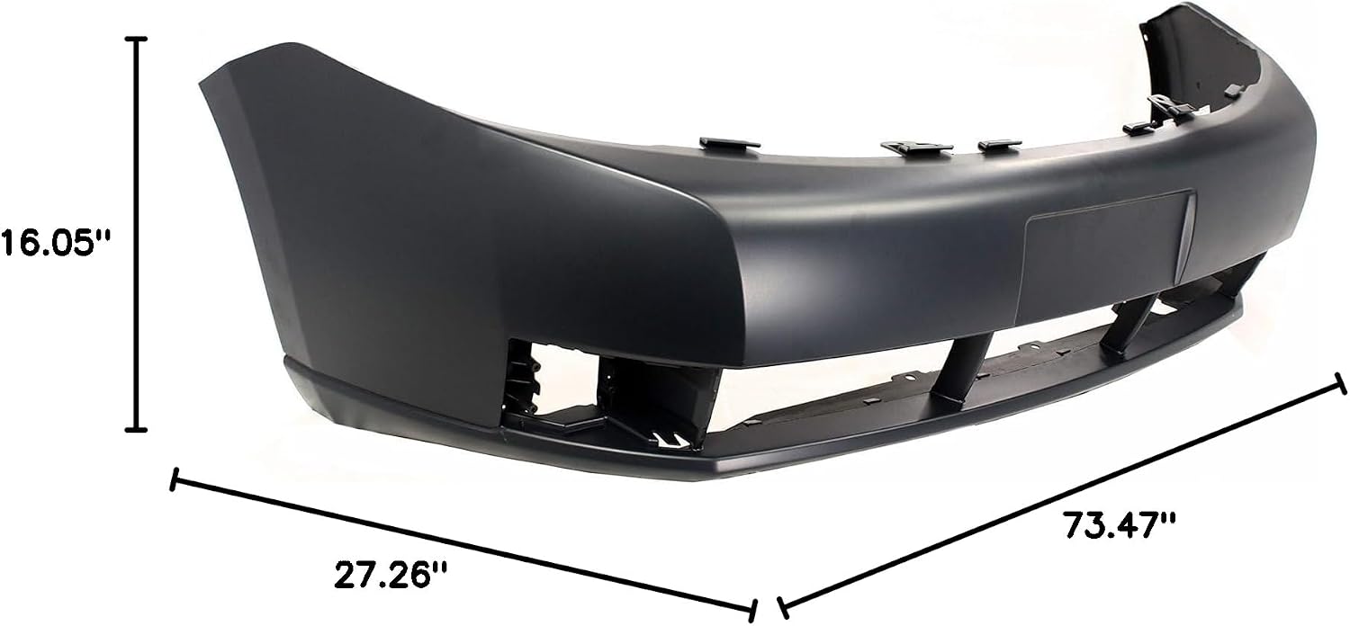 AUTOS PARTS PLUS Front Bumper Cover Primed Direct Replacement Compatible With 2008-2011 Ford Focus FO1000634 8S4Z17D957APTM