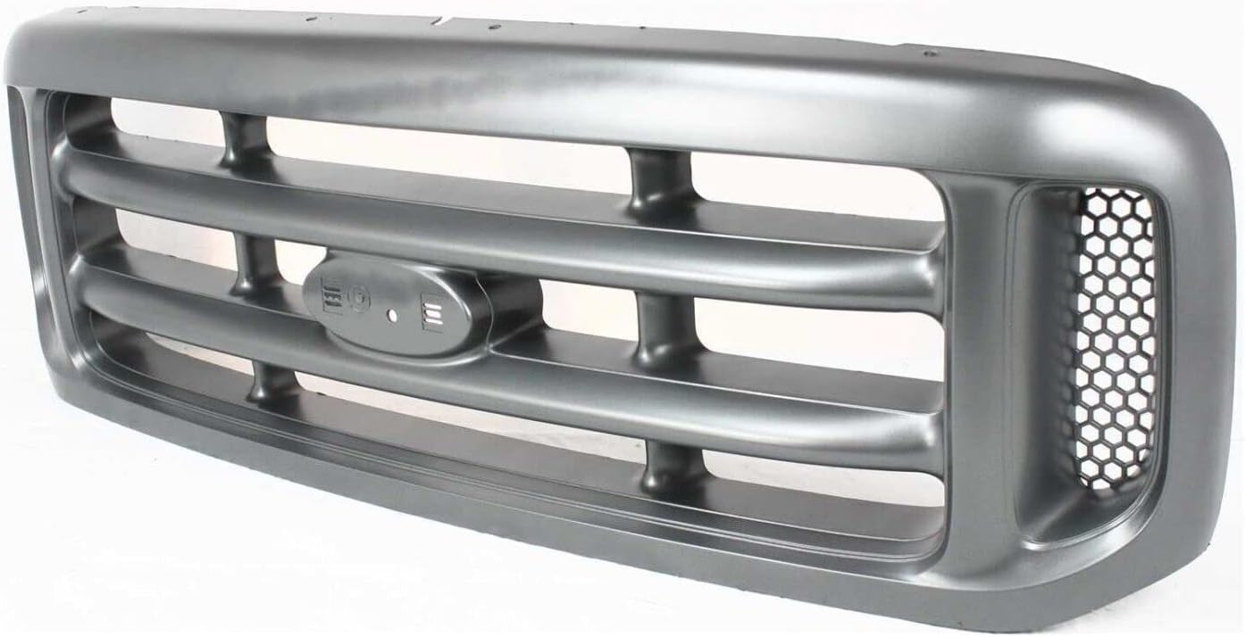 Front Grille Painted Argent Shell And Cross Bar Insert Plastic Direct Replacement Compatible With 1999-2004 Ford F-Series Super Duty FO1200362 YC3Z8200AAA
