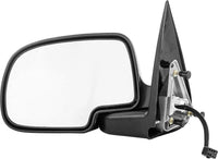 Front Power Mirror Manual Folding Non-Heated Chrome Left Driver Side Direct Replacement Compatible With 1999-2002 Chevrolet Silverado/GMC Sierra GM1320174 15172249