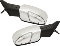 Front Power Mirror Non-Towing Power Folding Heated Chrome Plastic Left Driver & Right Passenger Side Direct Replacement Compatible With 2013-2018 Ram 1500/2500 Pickup 68096198AF-PFM