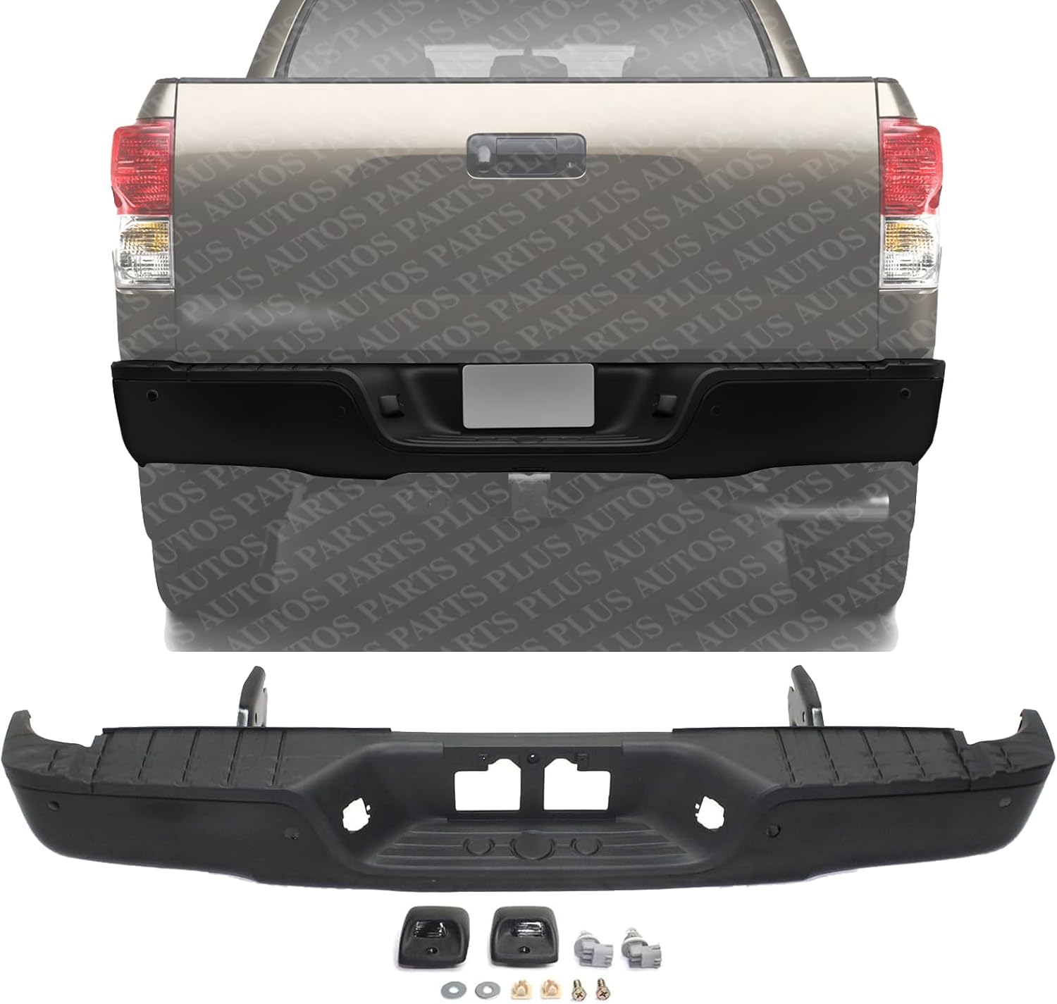 Rear Step Bumper Assembly Primed Steel Direct Replacement Compatible With 2007-2013 Toyota Tundra TO1103118 521510C070-PFM