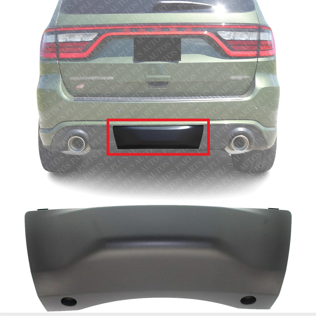 Rear Hitch Cover Textured Direct Replacement Compatible with 2014-2022 Dodge Durango CH1180139 5113693AA