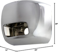 AUTOS PARTS PLUS Front Bumper End Caps Chrome Left Driver & Right Passenger Side Direct Replacement Compatible With 2007-2012 Chevrolet Silverado 2500HD 3500HD GM1016108 GM1017108 15839251