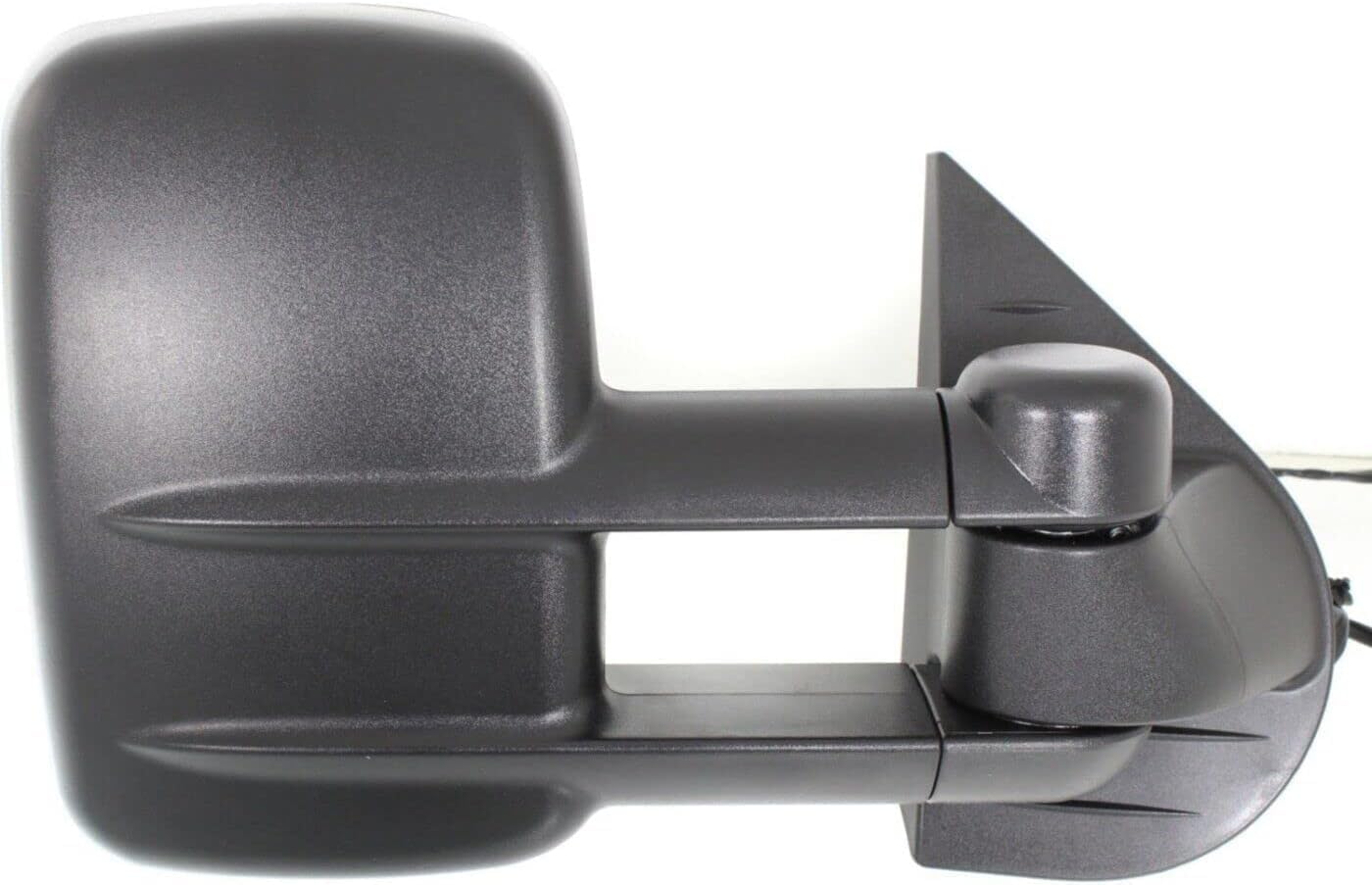 Set Of 2 Front Power Towing Mirror Manual Folding Textured Right & Left Side Direct Replacement Compatible With Chevrolet Silverado/GMC Sierra 1500 2500 HD 3500 HD 2007-13 GM1322113