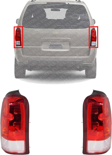 Set of 2 Tail Light Assembly Right & Left Side Direct Replacement Compatible With 2005-2007 Buick Terraza/Saturn Relay / 2005-2009 Chevrolet Uplander/Pontiac Montana GM2801183