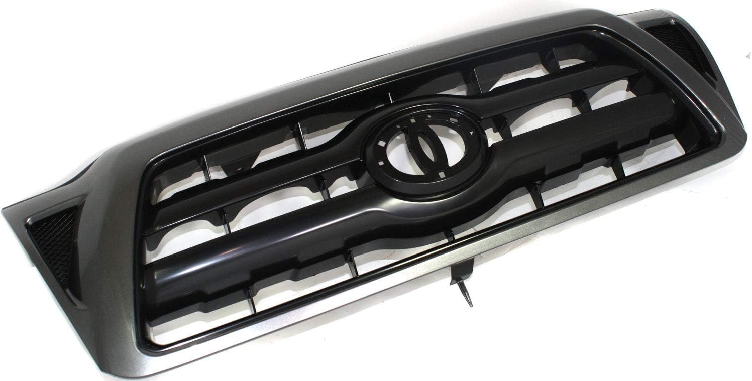 Front Grille Paintable Shell And Insert Direct Replacement Compatible With 2005-2011 Toyota Tacoma TO1200269 5310004350