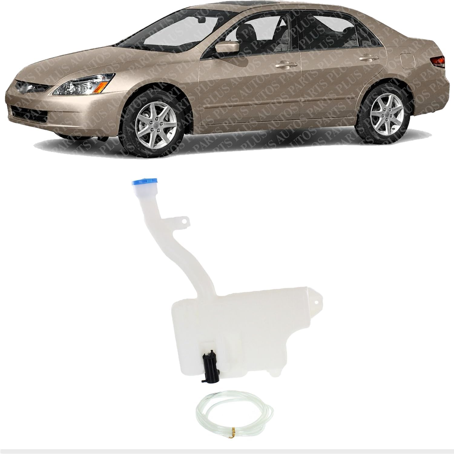 Windshield Washer Reservoir Tank Bottle With Pump Direct Replacement Compatible With 2003-2007 Honda Accord HO1288108 76840SDAA11