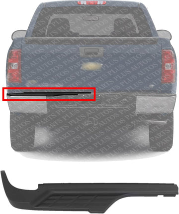 Rear Bumper Outer Step Pad Primed Plastic Left Driver Side Direct Replacement Compatible With 2007-2014 Chevrolet Silverado/GMC Sierra 2500 3500 HD GM1191126 22792258