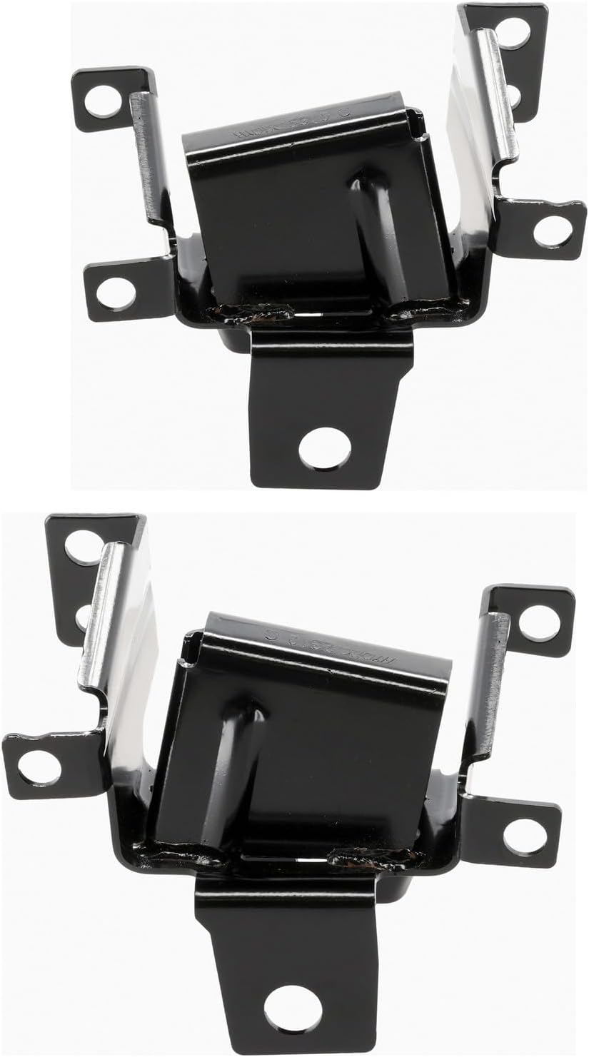 Front Bumper Brackets + Extension And Outer Brace Support Steel Right Passenger & Left Driver Side Direct Replacement Compatible With 2007-2013 Chevrolet Silverado 1500 GM1066180