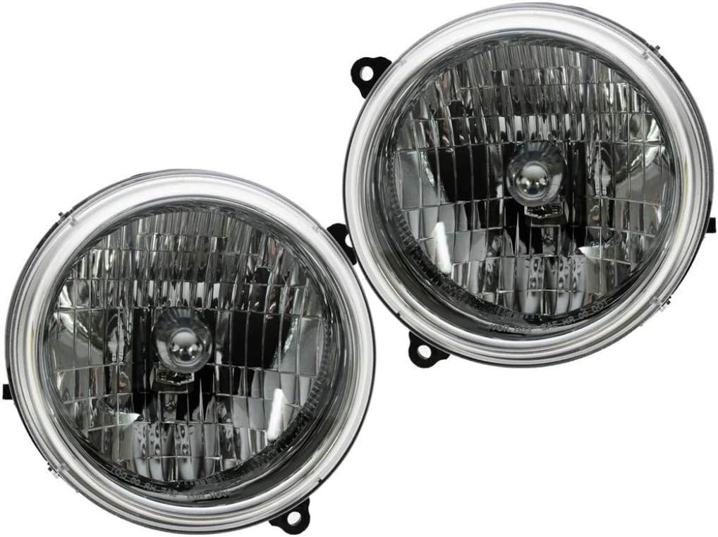 Set of 2 Front Head Light Assembly Left Driver & Right Passenger Side Direct Replacement Compatible with 2003-2003 Jeep Liberty CH2503136 CH2502136 5101820AA 5101821AA