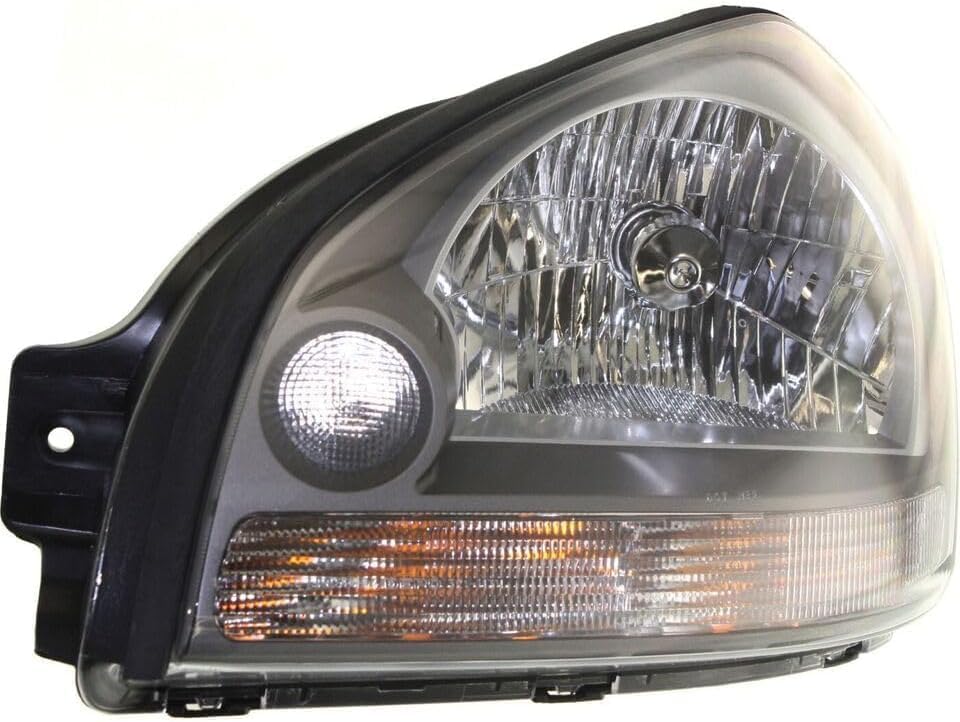 Set Of 2 Head Light Assembly With Clear Turn Signal Light Left Driver & Right Passenger Side Direct Replacement Compatible With 2005-2009 Hyundai Tucson HY2502133 HY2503133 921012E050