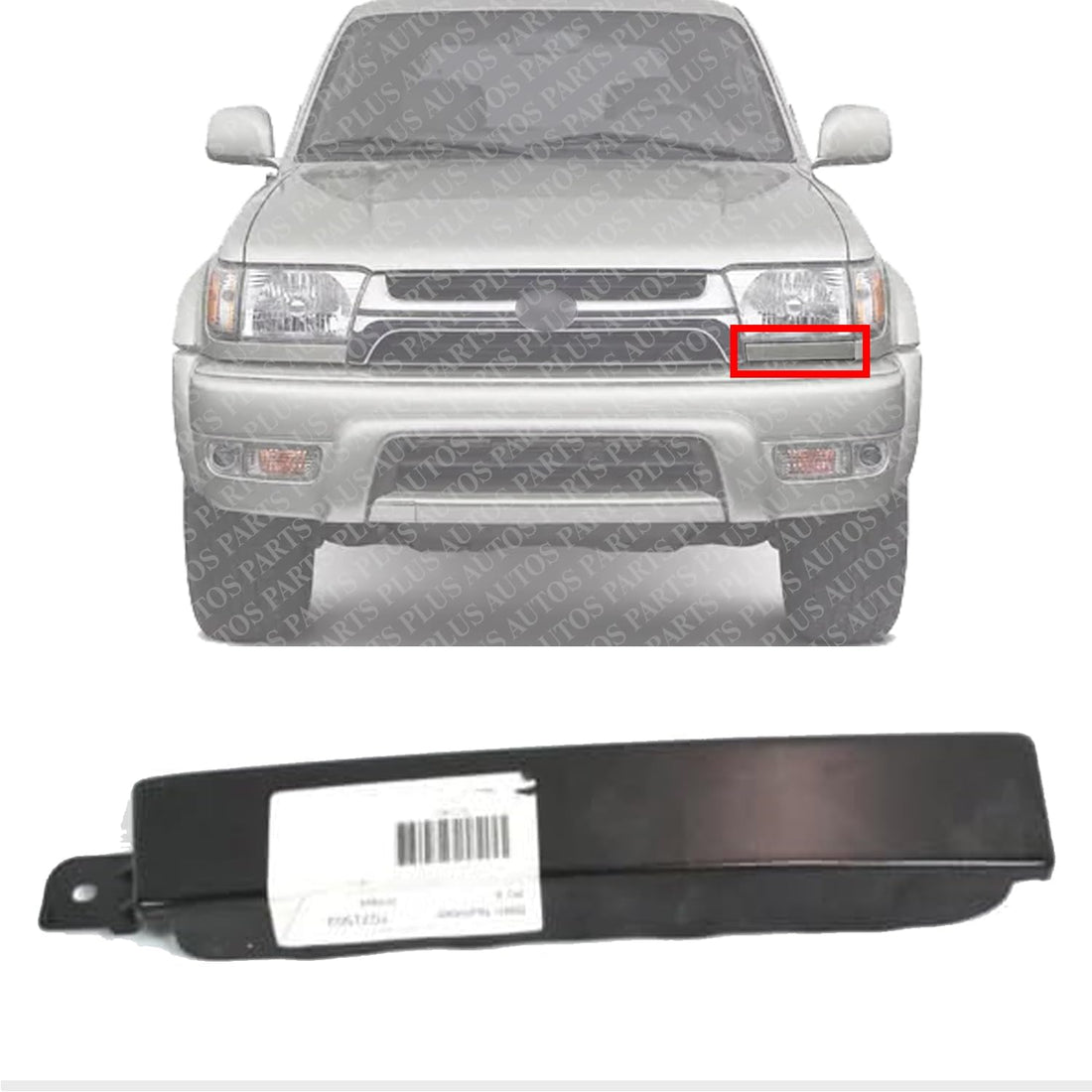 Front Grille Extension Filler Left Driver Side Direct Replacement Compatible With 1996-2002 Toyota 4Runner TO1088103 5251335030