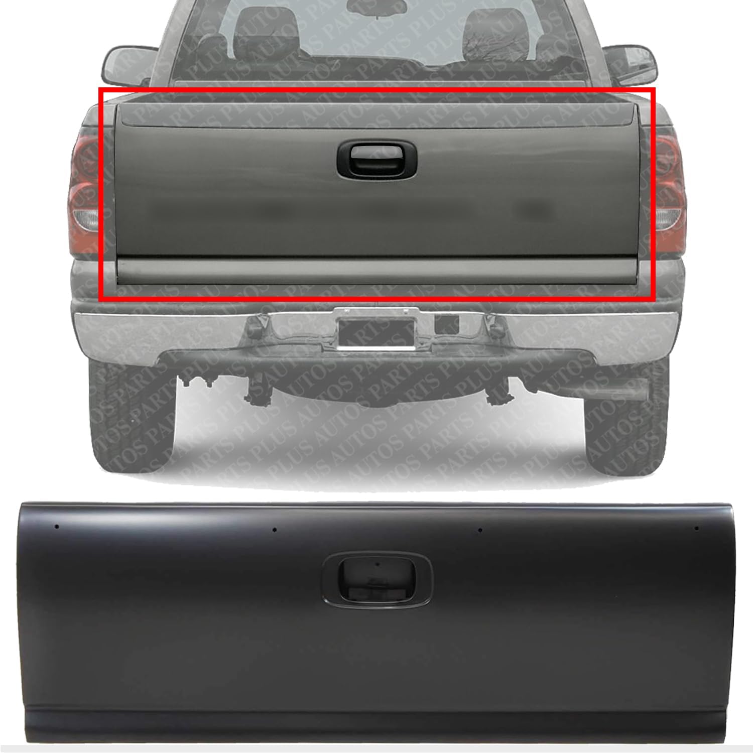 Rear Tail Gate Fleetside Direct Replacement Compatible with 1999-2006 Chevrolet Silverado GM1900115 15231877