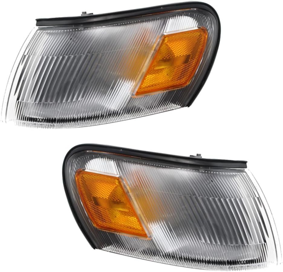 Set Of 2 Front Corner Light Assembly Left Driver & Right Passenger Side Direct Replacement Compatible With 1993-1997 Toyota Corolla TO2550106 TO2551106 8161012600 8162012600