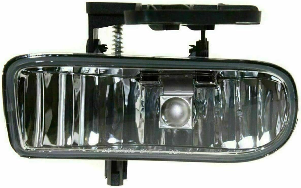 Front Bumper Chrome + Upper Cover Primed + Lower Valance Textured + Fog Light RH & LH Side Direct Replacement Compatible With GMC Sierra 1500 1999-2002 / Yukon 2000-2006