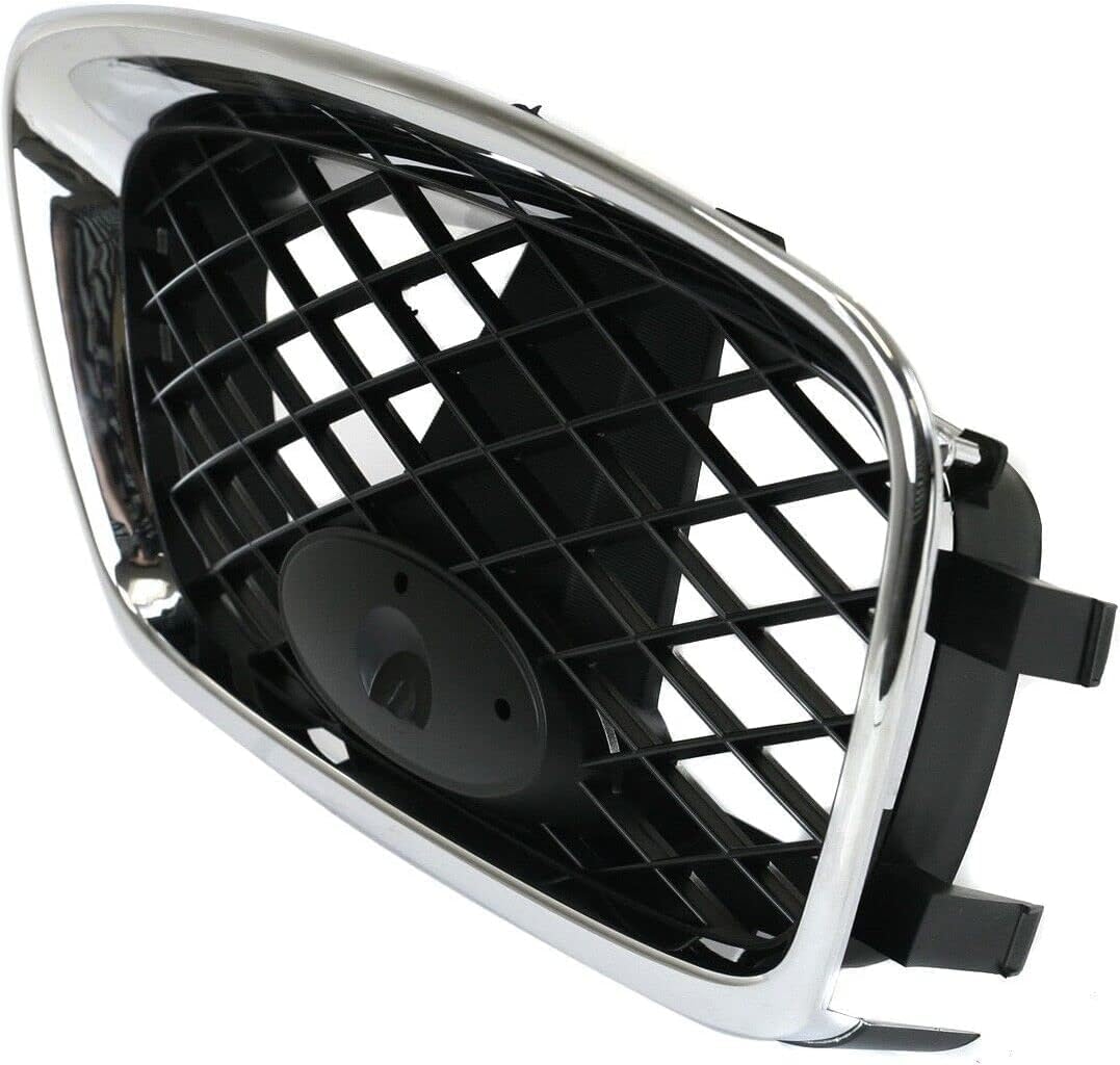 Front Center Grille Chrome Shell With Paintable Insert Plastic Direct Replacement Compatible With Subaru Impreza 2006-2007 91121FE201 SU1200146