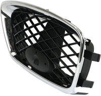 Front Center Grille Chrome Shell With Paintable Insert Plastic Direct Replacement Compatible With Subaru Impreza 2006-2007 91121FE201 SU1200146