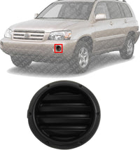 Front Fog Light Cover Primed Left Driver Side Direct Replacement Compatible With 2004-2007 Toyota Highlander TO2598107 8148248020C0