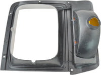 Front Grille Insert Chrome Plastic + Headlight Bezels Painted Silver Right Passenger & Left Driver Side Direct Replacement Compatible With Dodge Full Size Pickup 1986-1990 CH1200103