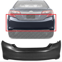 Rear Bumper Cover Primed Direct Replacement Compatible With 2012-2014 Toyota Camry TO1100296 5215906961