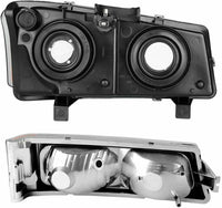Front Headlights + Signal Light Left Driver & Right Passenger Side Direct Replacement Compatible With 2003-2006 Chevrolet Silverado 1500 2500HD 3500 GM2503224 GM2502224 GM2521185